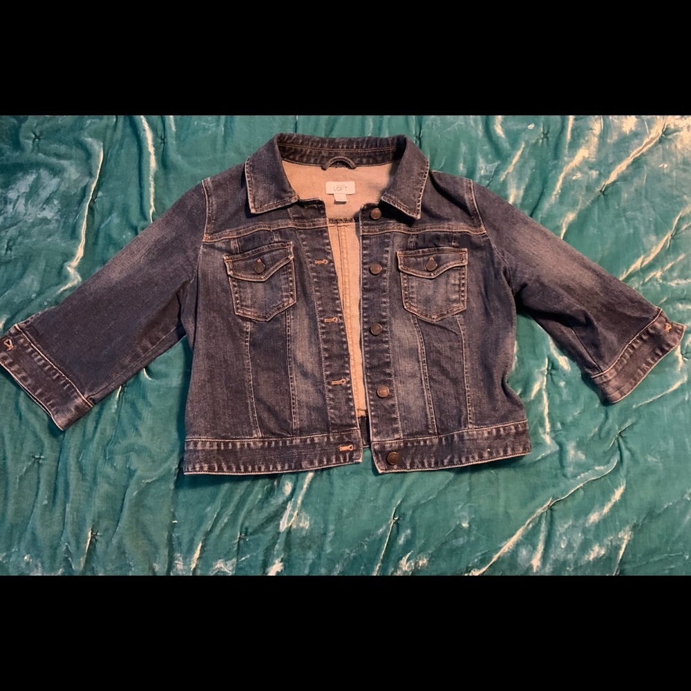 Ann Taylor Loft Crop Jean Jacket